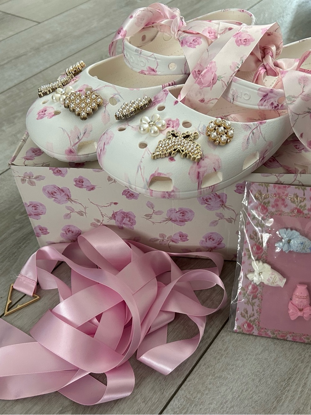 Crocs LoveShackFancy Floral Print Ballet Flat